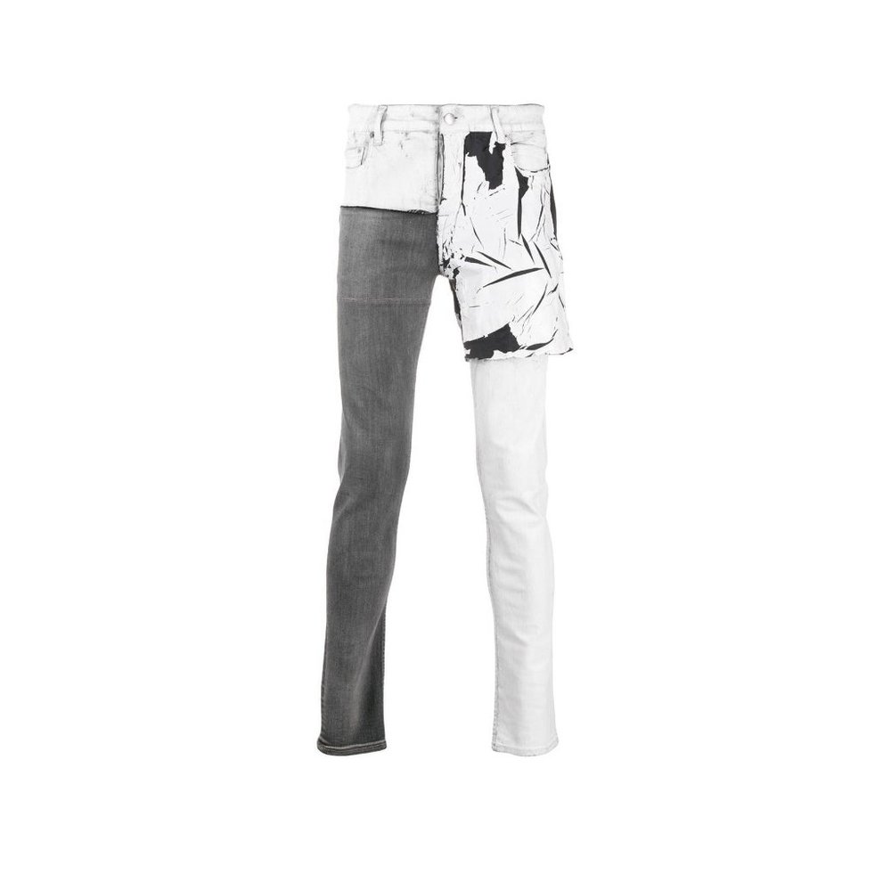 Rick Owens Denim Patchwork Skinny Jeans